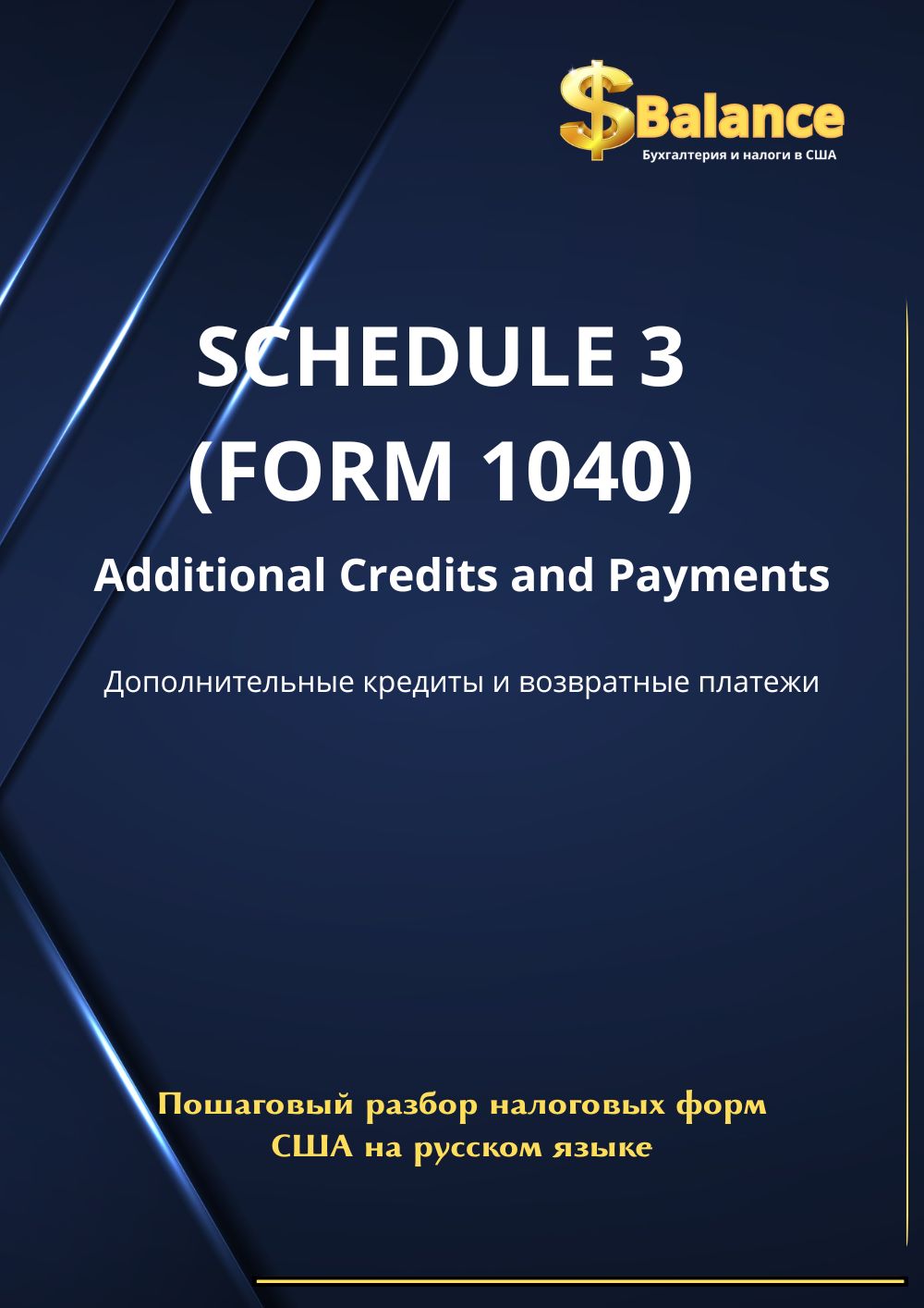 IRS налоговая декларация приложение 3 кредиты и платежи